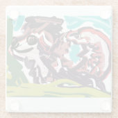 春の狼 ガラスコースター (裏面)