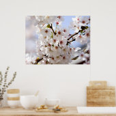 春の白い木の花 ポスター (キッチン)