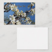 春の白い梅の花の枝のカスタム ノートカード (正面/裏面)