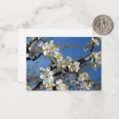 春の白い梅の花の枝のカスタム ノートカード (正面/裏面インサイチュ)