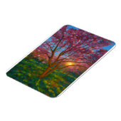 春の目覚め – 咲く木の風景 マグネット (左側)