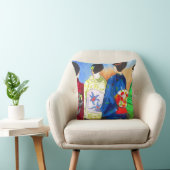 春の着物芸者日本のアート クッション (椅子)