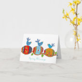 春の祝福 ウクライナの民俗芸術 カード (黄色い花)