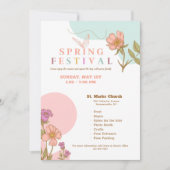 春の祭り招待状 招待状 (正面)