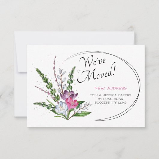 春の移動告知 サンキューカード (正面)