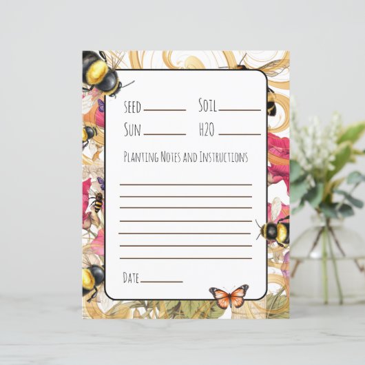 春の種まきのためのメモと説明 (スタンド正面)