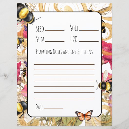 春の種まきのためのメモと説明 (正面)