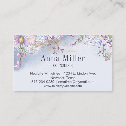 春の穏やかなフローラ相談省 名刺 (正面)