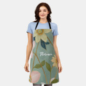 春の穏やかな目覚パーソナライズされため エプロン (着用した状態)