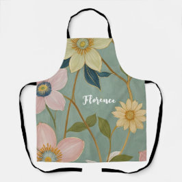 春の穏やかな目覚パーソナライズされため エプロン