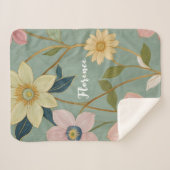 春の穏やかな目覚パーソナライズされため シェルパブランケット (正面(横))