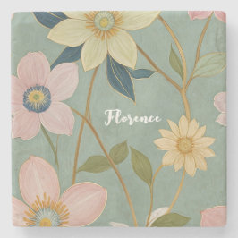 春の穏やかな目覚パーソナライズされため ストーンコースター