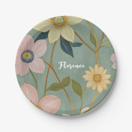 春の穏やかな目覚パーソナライズされため ペーパープレート