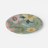 春の穏やかな目覚パーソナライズされため ペーパープレート (アングル)