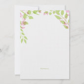 春の第一の花の招待状 招待状 (裏面)