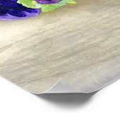 春の約束 – 水モダン色フローラ ポスター (角)