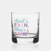 春の約束 – 「4月の雨、5月の利得！」 ウイスキーグラス (正面)