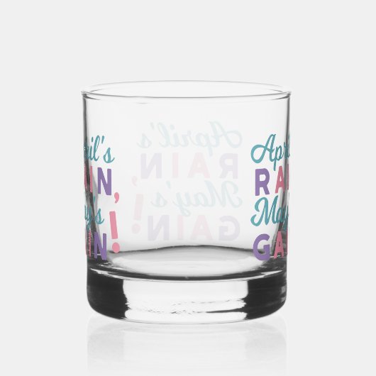 春の約束 – 「4月の雨、5月の利得！」 ウイスキーグラス (右)