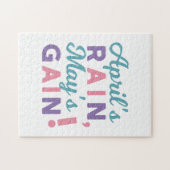 春の約束 – 「4月の雨、5月の利得!」 ジグソーパズル (横)