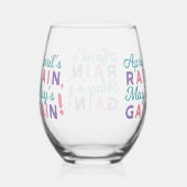 春の約束 – 「4月の雨、5月の利得！」 ステムなしワイングラス (右)