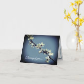 春の純白の梅 カード (黄色い花)