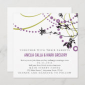 春の素朴な庭園の結婚式の招待状 招待状 (正面/裏面)