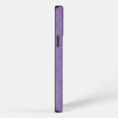春の紫とソフトピンクのパターン iPhoneケース (右側面)