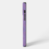 春の紫とソフトピンクのパターン iPhoneケース (左側面)
