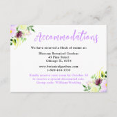 春の紫の花と葉 エンクロージャーカード (正面)