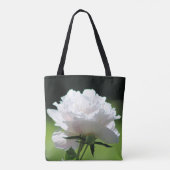 春の終わりの白いピンクの色合いのシャクヤク トートバッグ (裏面)