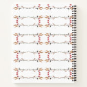 春の組み合わせプラン花のパターン ノートブック (裏面)