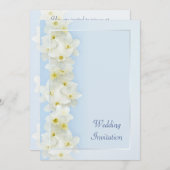 春の結婚式と水仙 招待状 (正面/裏面)