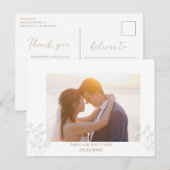 春の結婚式の写真の御礼ポストカード ポストカード (正面/裏面)