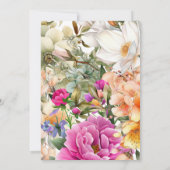 春の結婚式アプリコットピーチ結婚フローラ 招待状 (裏面)