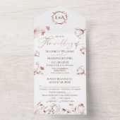 春の結婚式オールインワン招待状野草 オールインワン招待状 (内側)