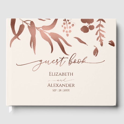 春の結婚式ゲストブックワイルドフラワー ゲストブック (正面)