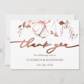 春の結婚式サンキューカード野草 招待状 (正面)