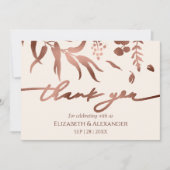 春の結婚式サンキューカード野草 招待状 (正面)