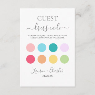 春の結婚式ドレスコード挿入カード エンクロージャーカード