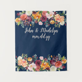 春の結婚式バックドロップBoho披露宴フォトブース タペストリー