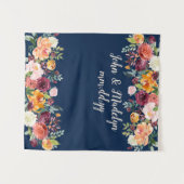 春の結婚式バックドロップBoho披露宴フォトブース タペストリー (正面(横))