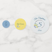 春の結婚式ブルーとイエロー コンフェッティ (正面)