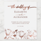 春の結婚式ワインラベル山花 ワインラベル (シングルラベル)