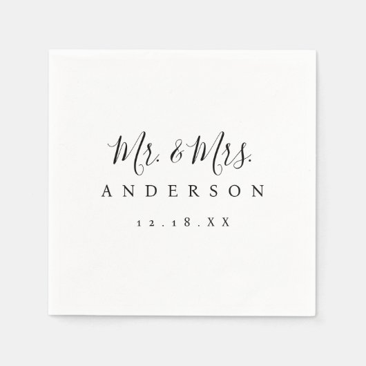 春の結婚式夏 スタンダードカクテルナプキン (正面)