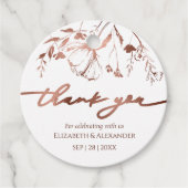 春の結婚式感謝していザシッカー野花 フェイバータグ (正面)