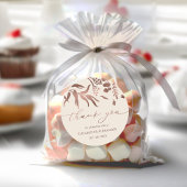 春の結婚式感謝していユーステッカーバラゴールドフォイル ラウンドシール