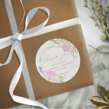 春の結婚式感謝していYouステッカー金箔の水色