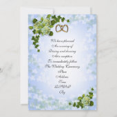 春の結婚式招待アジサイ 招待状 (裏面)