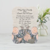 春の結婚式招待状リネンエレガント 招待状 (スタンド正面)