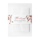 春の結婚式招待状用帯ワイルドフラワー 招待状ベリーバンド (正面例)